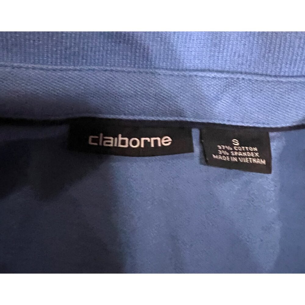 Claiborne Juniors Blue Short Sleeve Polo Shirt Small - Picture 3 of 3
